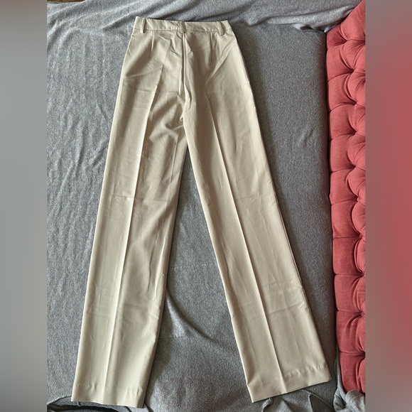 Stradivarius Tan Slim Fit Chinos Cotton Twill - Picture 4 of 5